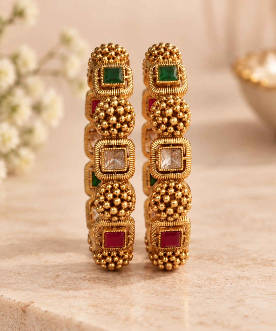 Multicolor Stone Designer Kada for Women
