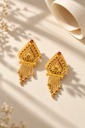 Gold-Tone Traditional Drop Earrings