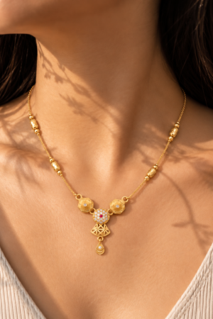 Royal Kundan-Inspired Gold Plated Pendant Necklace