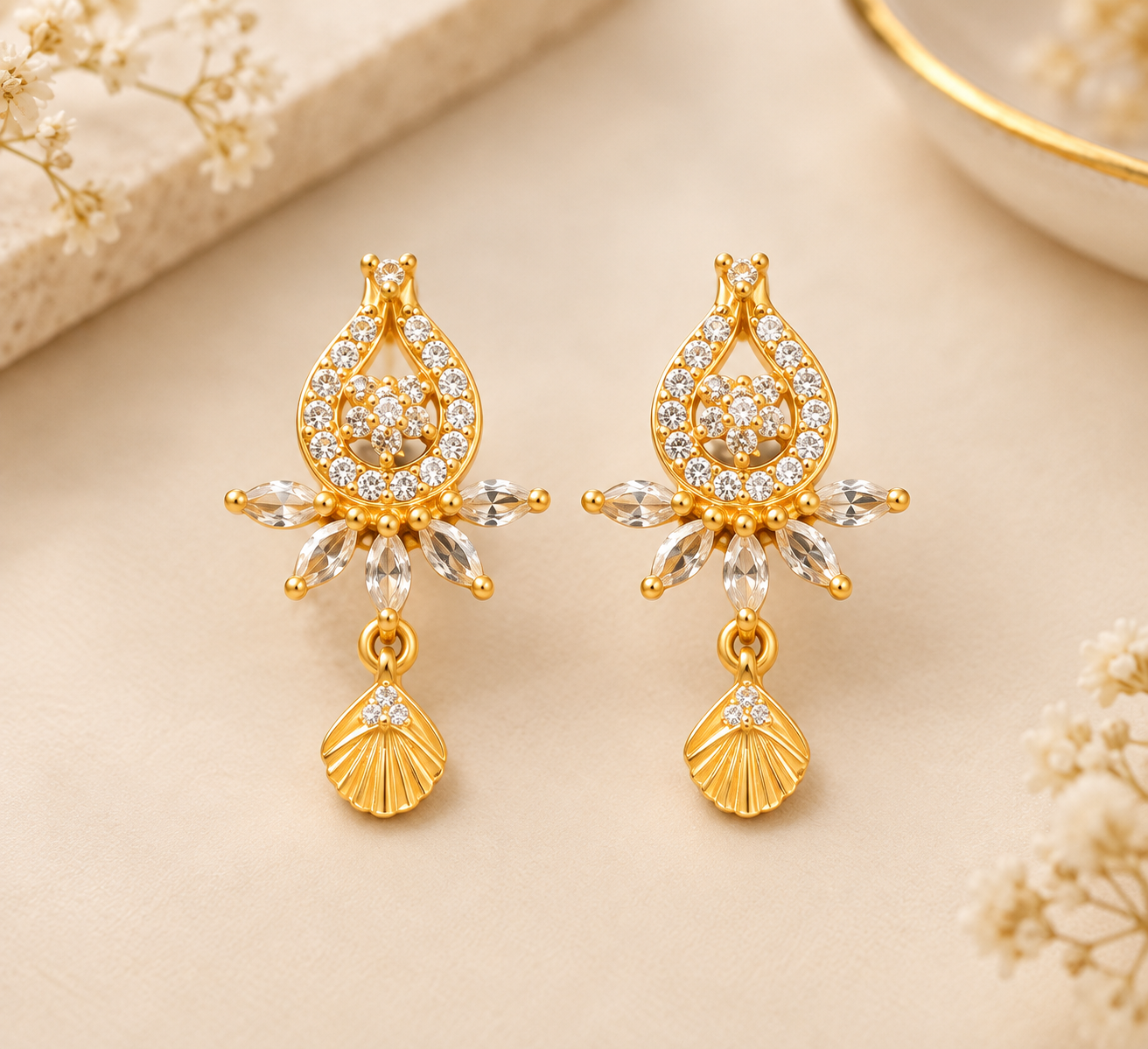 Aarohi Teardrop Radiance Necklace Set - Image 3