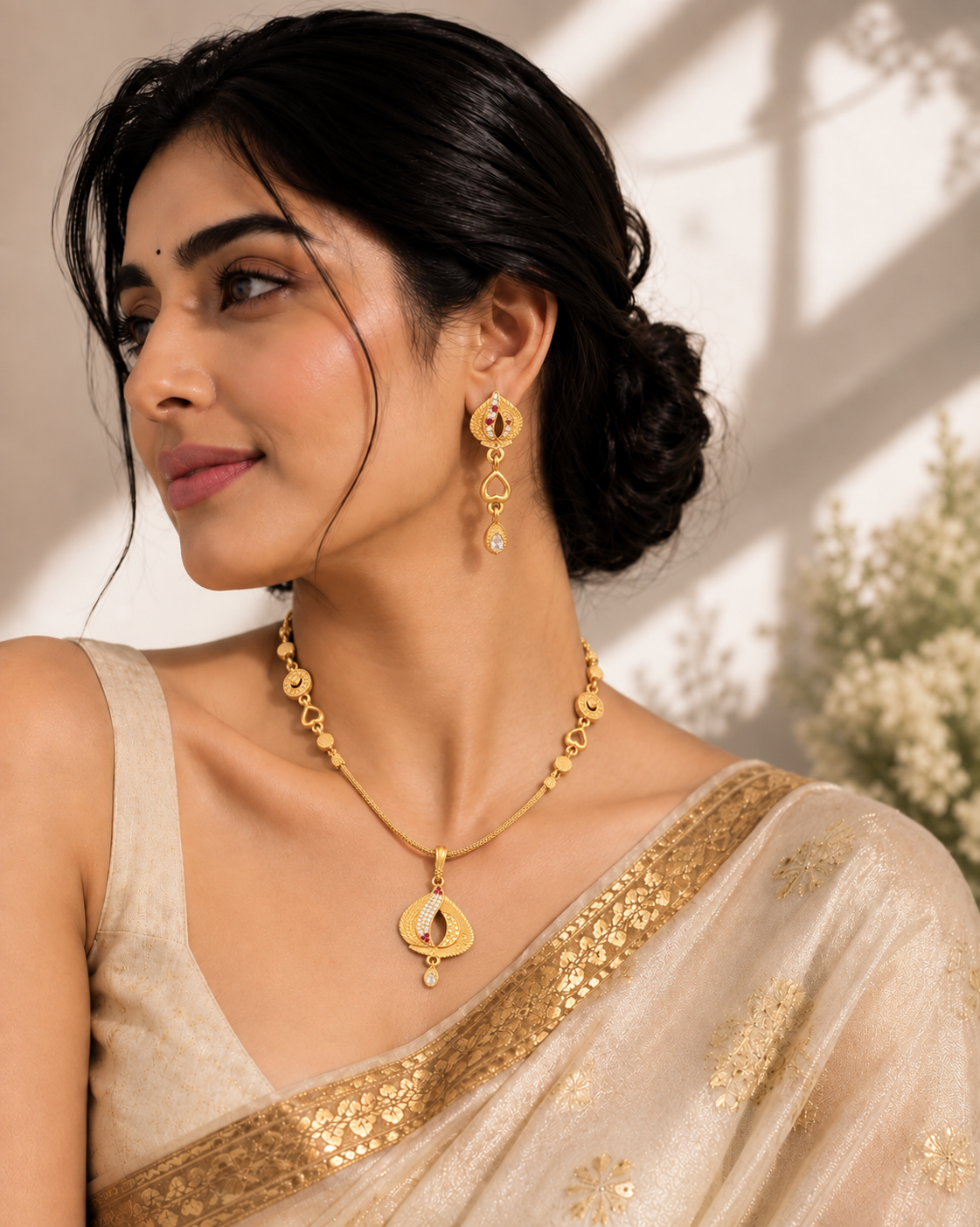 Paisley Mango Motif Necklace Set