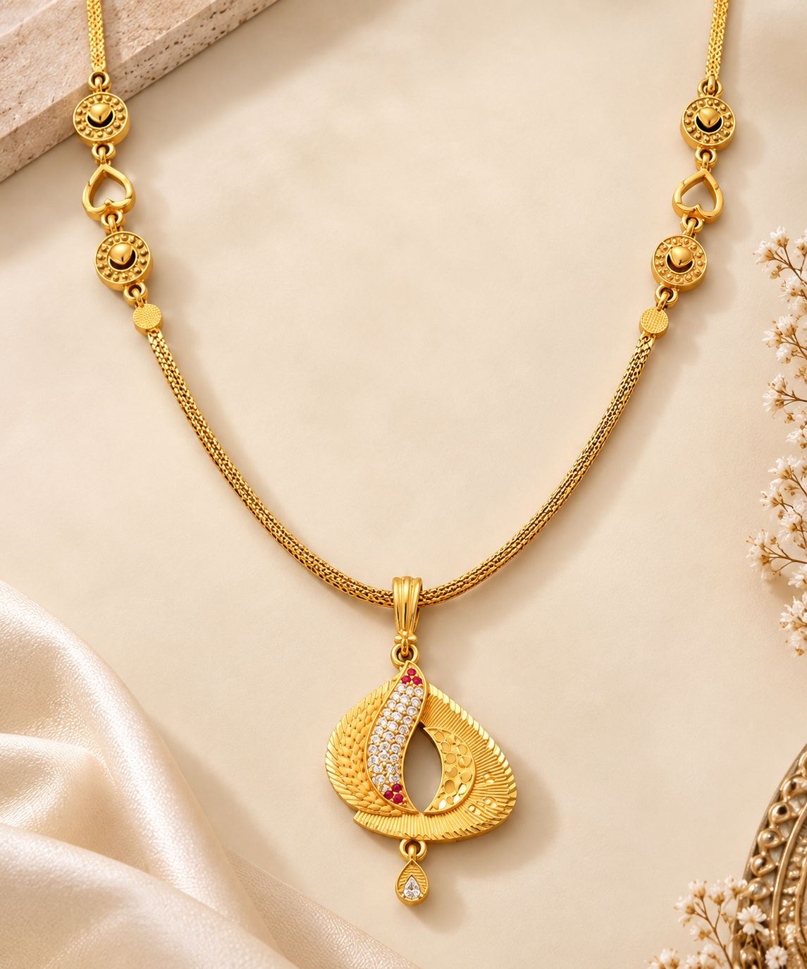 Paisley Mango Motif Necklace Set - Image 4